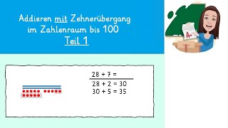 Lernvideo Addieren mit Zehnerübergang Teil 1 [upl. by Chesney]