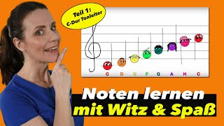 Spielend Noten lernen  Für Kinder leicht erklärt  Online Musikunterricht mit den NOTENSCHNUTZIES [upl. by Lilia]