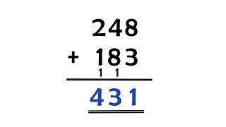 Schriftliches Addieren mit Übertrag [upl. by Lemkul]