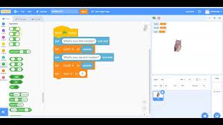 Making a Simple Addition Program in Scratch  Introduction to Variables [upl. by Beshore]