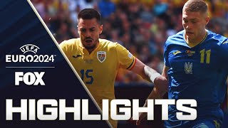 Romania vs Ukraine Highlights  UEFA Euro 2024 [upl. by Ymmac]