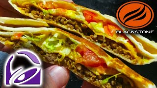 CRUNCHWRAP SUPREME ON BLACKSTONE GRIDDLE EASY TACO BELL RECIPE [upl. by Nyrok]