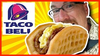 Taco Bell Breakfast Review  AM CRUNCHWRAP®  BACON amp Waffle Taco [upl. by Baskett]