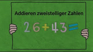 Addieren zweistelliger Zahlen Klasse 2 [upl. by Notrem]