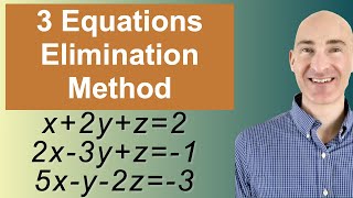 Solving Systems of 3 Equations Elimination [upl. by Bellamy]