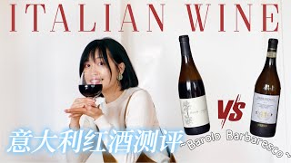 Italian Wine Tasting Barolo vs Barbaresco 世间仅有的Nebbiolo葡萄风味 意大利红酒测评 [upl. by Jobie]