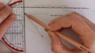 Zeichnerische Kräfteaddition [upl. by Caassi]