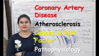 Coronary Artery Disease in Hindi  Atherosclerosis  Causes amp Risk Factor  Pathophysiology [upl. by Neelyaj]