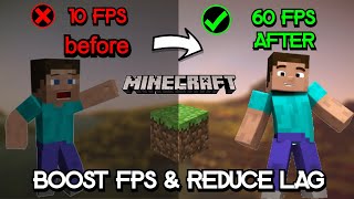 ➢Minecraft Lag Fix  LAG amp STUTTER FIX  PotatoLow end PC  Minecraft FPS Boost [upl. by Ellehc515]