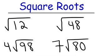 How To Simplify Square Roots [upl. by Abshier540]