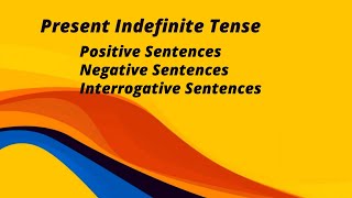 Present Indefinite Tense  Simple Present Tense  Sentence Formation  English Grammar [upl. by Airekat]