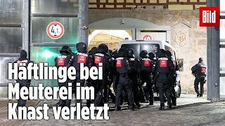 Gefängnismeuterei Polizei stürmt Knast in Thüringen  JVA Untermaßfeld [upl. by Leahcim]